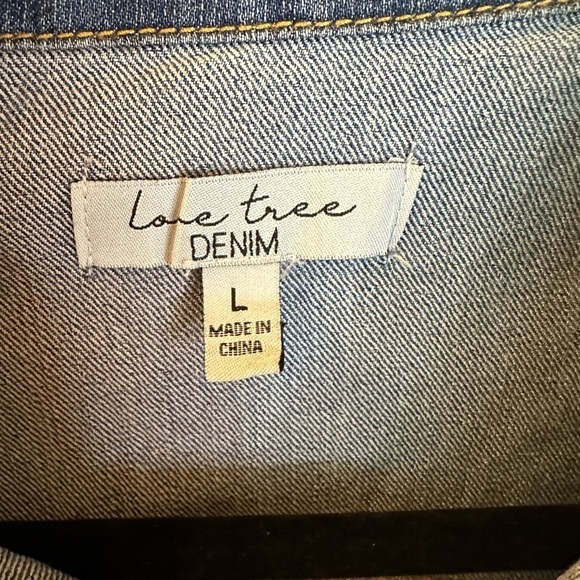 Love Tree Denim one piece skirt size Large - Picture 4 of 8